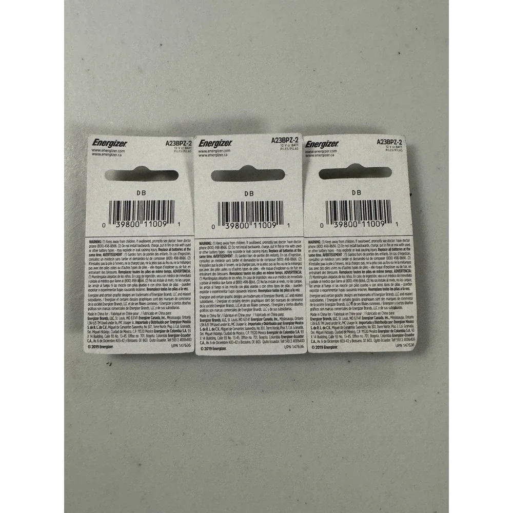 Energizer A23 Miniature Alkaline Watch/Electronic Battery 12 V 2 ct(3 Pack)